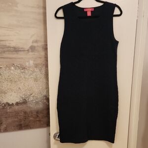 Catherine Malandrino Navy Sleeveless Textured Dress